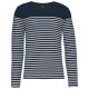 Striped Navy / White