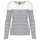 Striped White / Navy