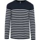 Striped Navy / Off White