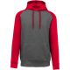 Grey Heather / Sporty Red