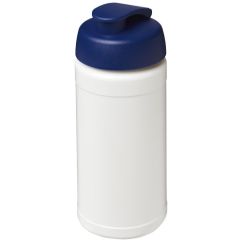 Bouteille de sport publicitaire Baseline de 500 ml recyclée avec couvercle rabattable
