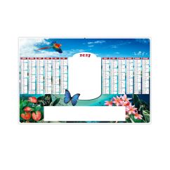 Calendrier bancaire effaçable personnalisé Tropic 2027 souple 12 mois