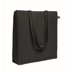 Sac shopping Publicitaire coton avec soufflet et longues anses 180 gr/m²