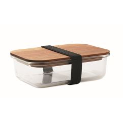 Lunch box en verre 800ml avec couvercle bois