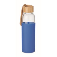 Bouteille à marquer en verre avec pochette en silicone 500 ml