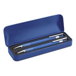 Set stylo bille étui métal