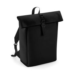 sac publicitaire à dos avec rabat roll-top en polyuréthane mat